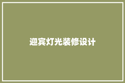 迎宾灯光装修设计