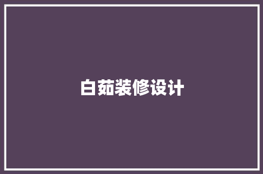白茹装修设计