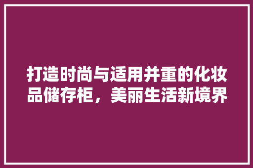 打造时尚与适用并重的化妆品储存柜，美丽生活新境界