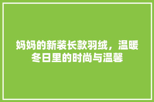 妈妈的新装长款羽绒，温暖冬日里的时尚与温馨