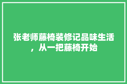 张老师藤椅装修记品味生活，从一把藤椅开始