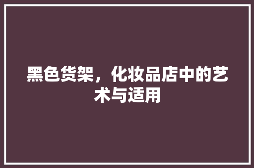 黑色货架，化妆品店中的艺术与适用