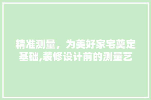 精准测量，为美好家宅奠定基础,装修设计前的测量艺术