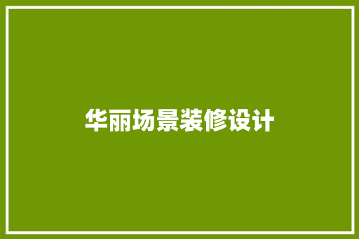 华丽场景装修设计
