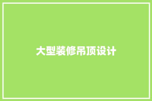 大型装修吊顶设计